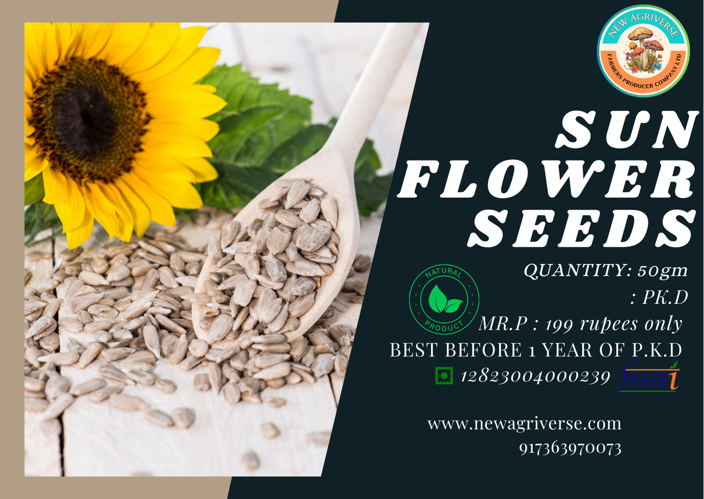 Edible Sunflower Seeds | 50g