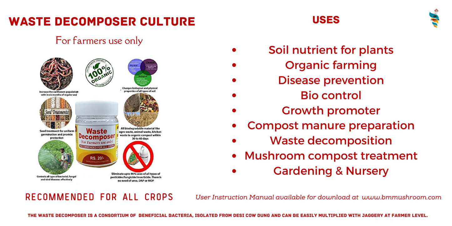 Waste Decomposer Nutrient Rich Liquid Culture (1 bottle)