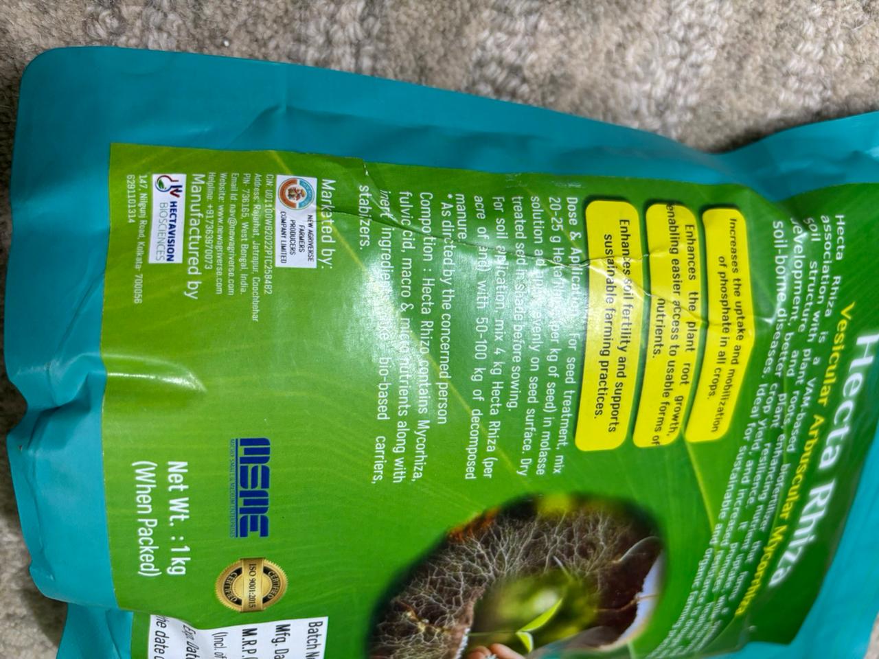 Hecta Rhiza – VAM Biofertilizer (Vesicular Arbuscular Mycorrhiza)
