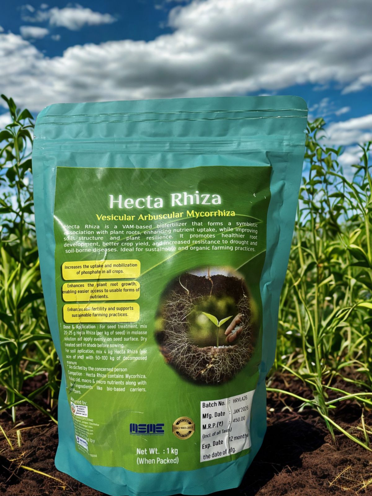 Hecta Rhiza – VAM Biofertilizer (Vesicular Arbuscular Mycorrhiza)