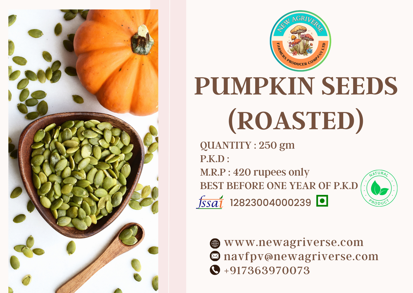 Pumpkin Seeds (Roasted) | 250g